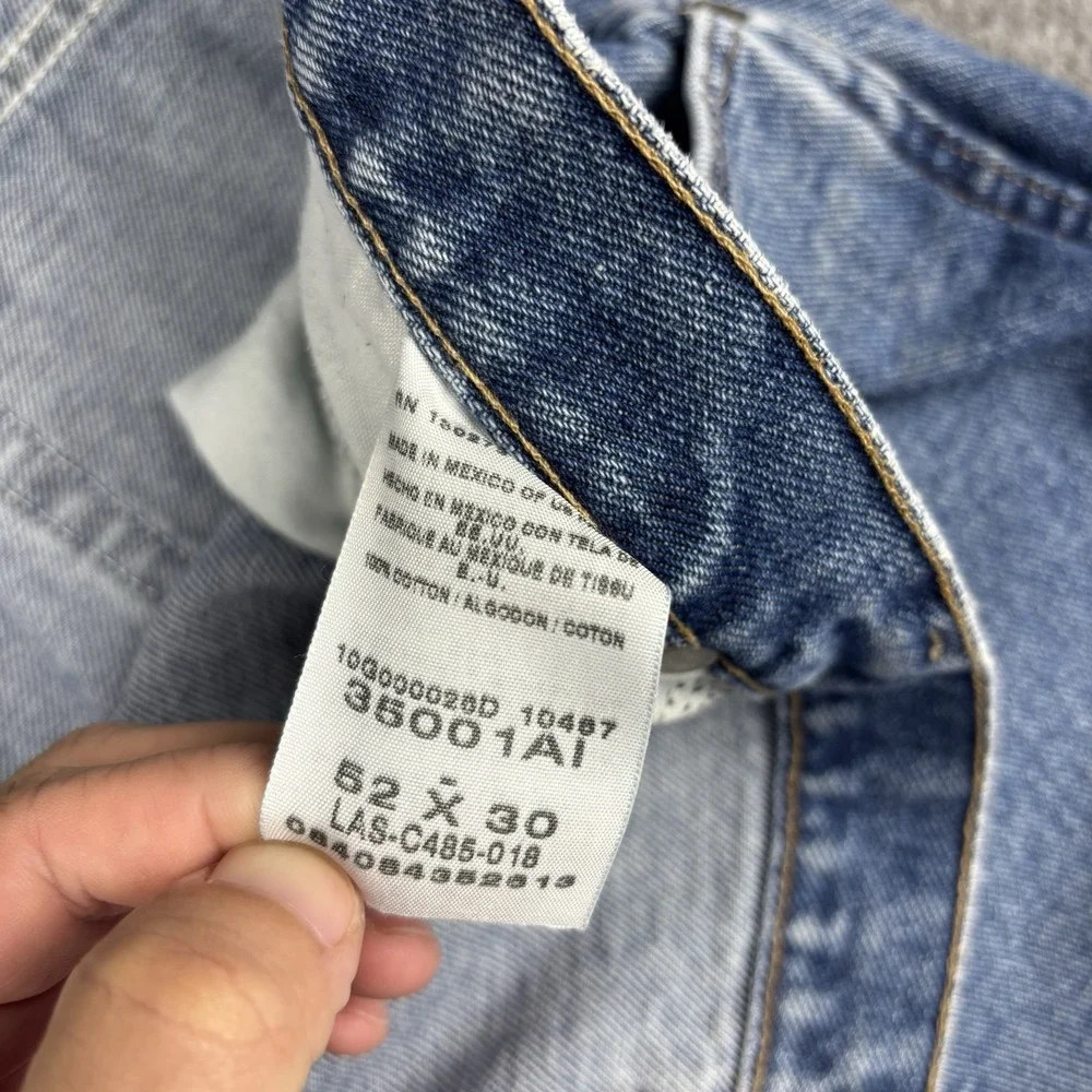 Wrangler Rugged Wear Jeans Mens 52x30 Straight Leg Big And Tall Blue Denim Rodeo